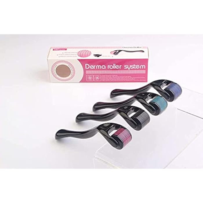 Derma Premium Derma Roller with Free carry case, for & Male Pattern Baldness, Anti-Ageing, Cellulite, Scars & Stretch Marks- 540 needles (0.5mm)- Black - Image 5